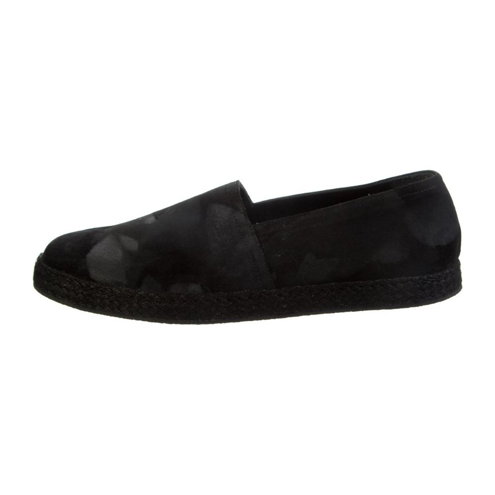 $399 RtA MEN DENIM LEATHER BLACK MOCCASINS LOAFERS SZ 37 5.5